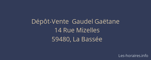 Dépôt-Vente  Gaudel Gaëtane