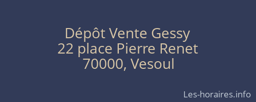 Dépôt Vente Gessy