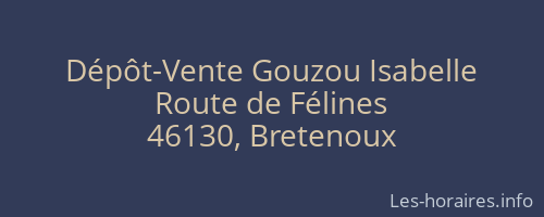 Dépôt-Vente Gouzou Isabelle