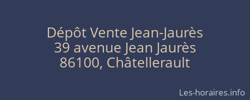 Dépôt Vente Jean-Jaurès