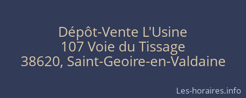 Dépôt-Vente L'Usine