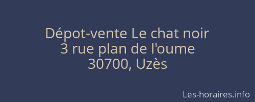 Dépot-vente Le chat noir