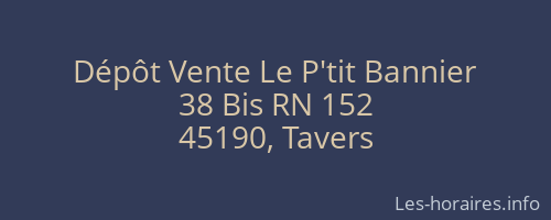 Dépôt Vente Le P'tit Bannier
