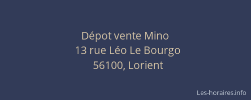 Dépot vente Mino