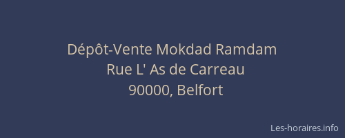 Dépôt-Vente Mokdad Ramdam