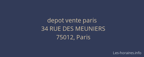 depot vente paris