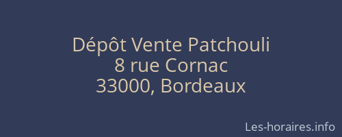 Dépôt Vente Patchouli