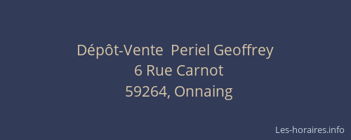 Dépôt-Vente  Periel Geoffrey
