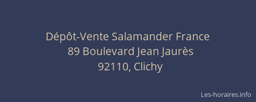 Dépôt-Vente Salamander France