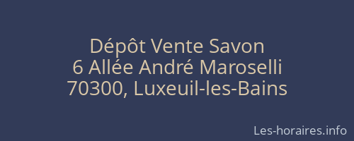 Dépôt Vente Savon