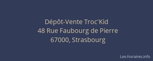 Dépôt-Vente Troc'Kid