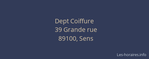 Dept Coiffure