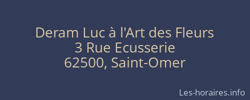 Deram Luc à l'Art des Fleurs