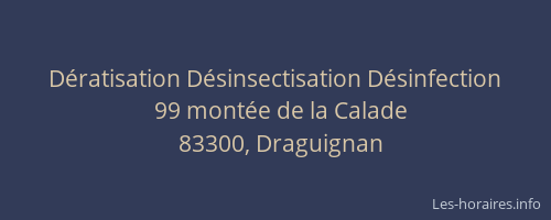Dératisation Désinsectisation Désinfection