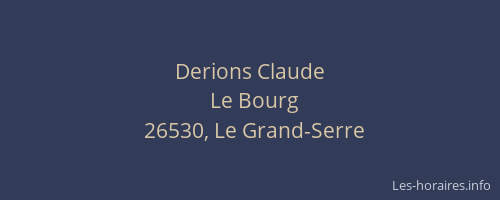 Derions Claude