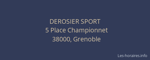 DEROSIER SPORT