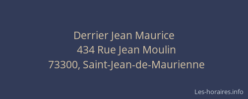 Derrier Jean Maurice