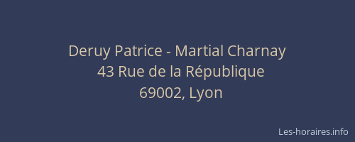 Deruy Patrice - Martial Charnay