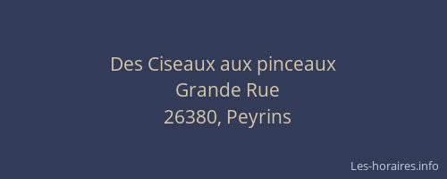 Des Ciseaux aux pinceaux
