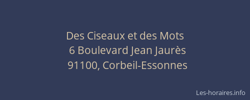 Des Ciseaux et des Mots