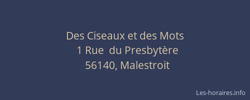 Des Ciseaux et des Mots