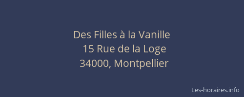 Des Filles à la Vanille