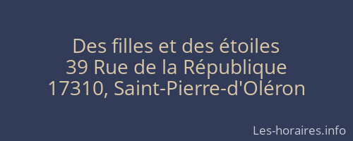 Des filles et des étoiles