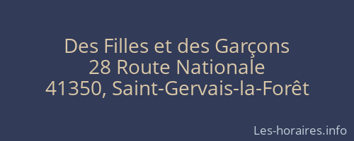 Des Filles et des Garçons