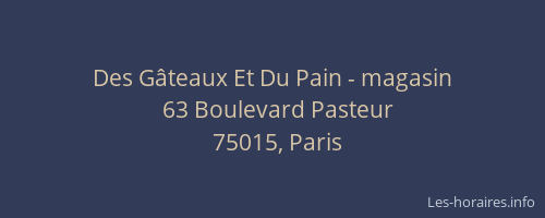 Des Gâteaux Et Du Pain - magasin