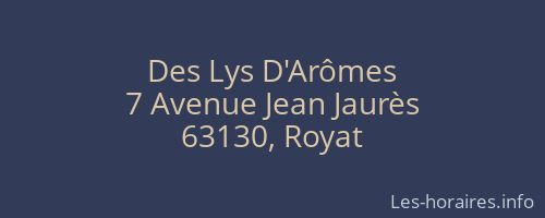 Des Lys D'Arômes