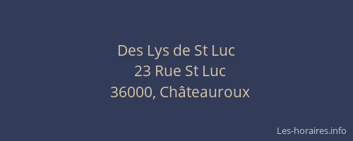 Des Lys de St Luc