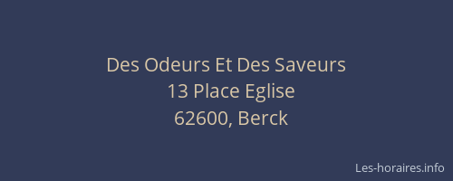 Des Odeurs Et Des Saveurs