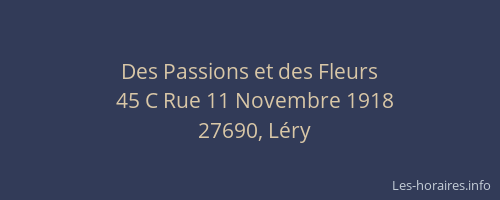 Des Passions et des Fleurs
