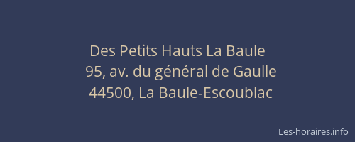 Des Petits Hauts La Baule