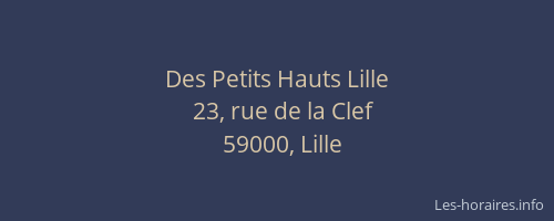 Des Petits Hauts Lille