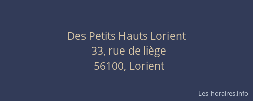Des Petits Hauts Lorient