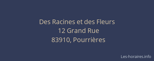 Des Racines et des Fleurs
