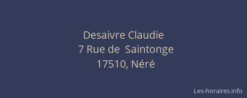 Desaivre Claudie