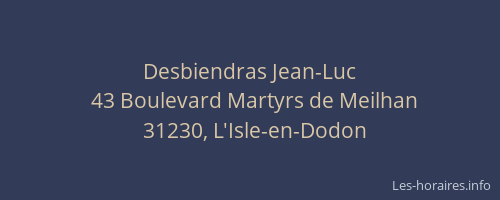 Desbiendras Jean-Luc