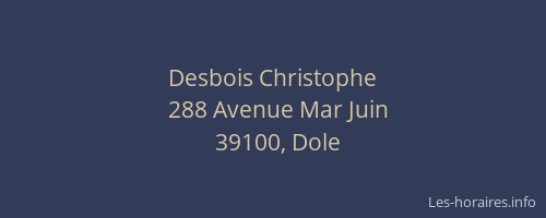 Desbois Christophe