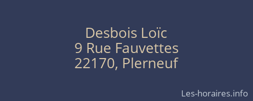 Desbois Loïc
