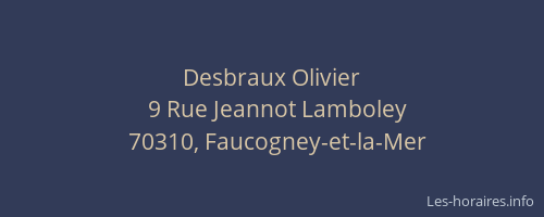 Desbraux Olivier