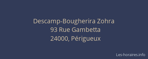 Descamp-Bougherira Zohra