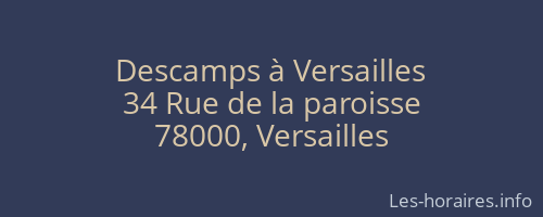 Descamps à Versailles