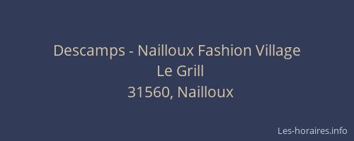 Descamps - Nailloux Fashion Village