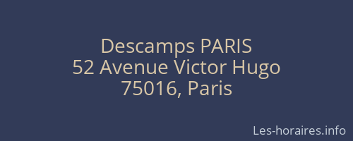 Descamps PARIS