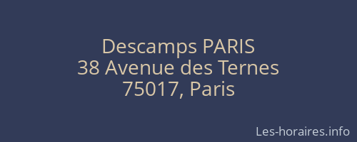Descamps PARIS