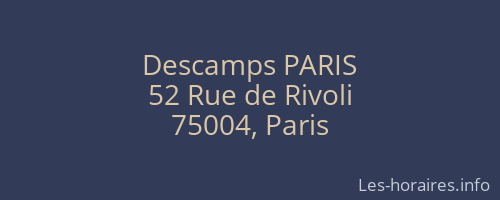 Descamps PARIS
