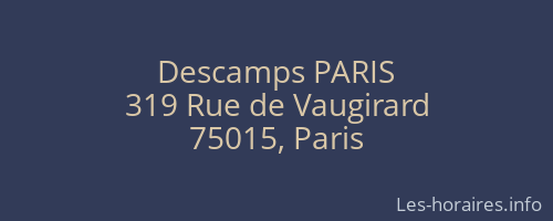 Descamps PARIS