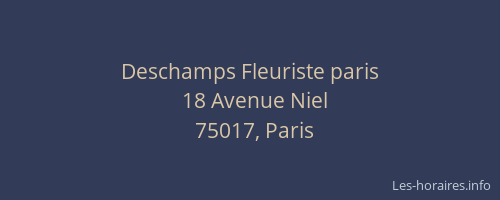 Deschamps Fleuriste paris